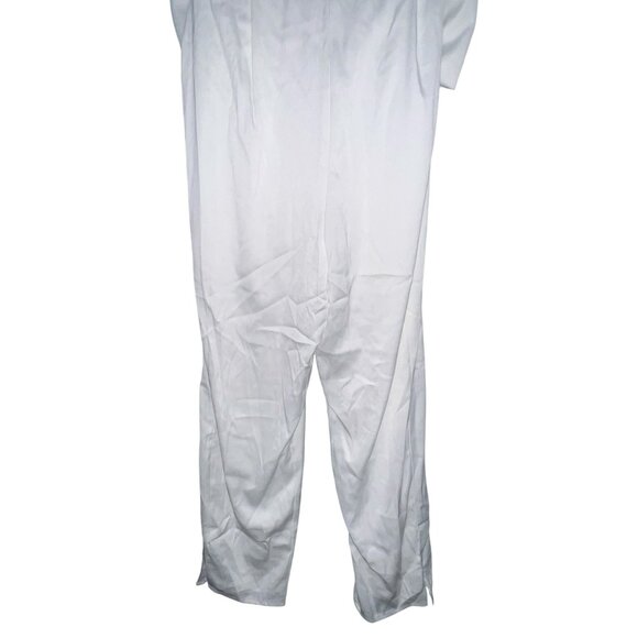 Lulus Beloved Bliss Ivory Strapless Slim Leg Bow Jumpsuit Sz Medium Womens White - Picture 12 of 15